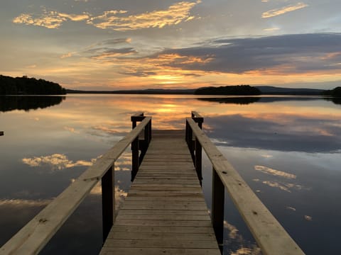 View from the dock.  We provide kayaks and it is easy to launch kayaks.