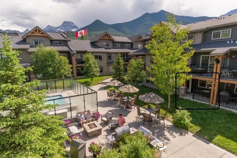 Beautiful courtyard at Copperstone Resort - our unit is shown circled.