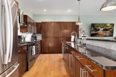 Our kitchen is fully stocked with everything you'll need to create your favorite dishes while on vacation.