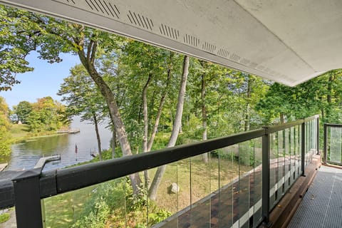Master Bedroom private balcony with lakeshore views