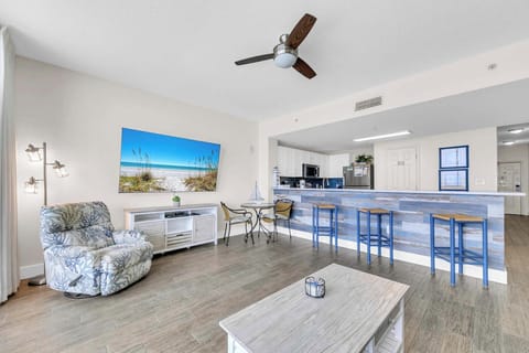 Living room to kitchen view