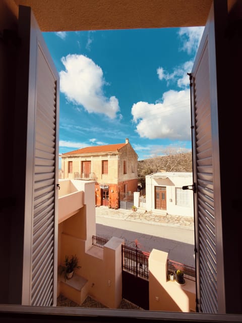 View from the window towards the traditional village of Chalki