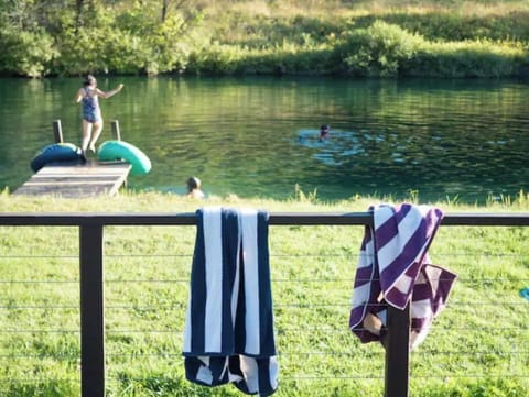 Summer days are for swimming. 