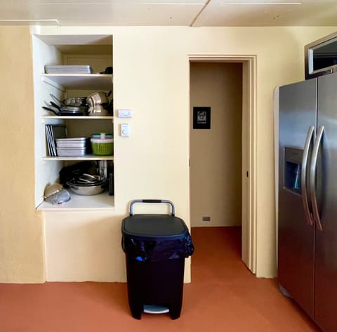 All the pots and pans, hotel pans, bowls, and utensils you'll need.