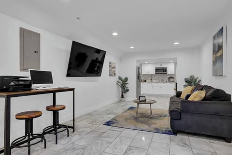 Enjoy your favorite shows in the cozy separate space with its own TV.