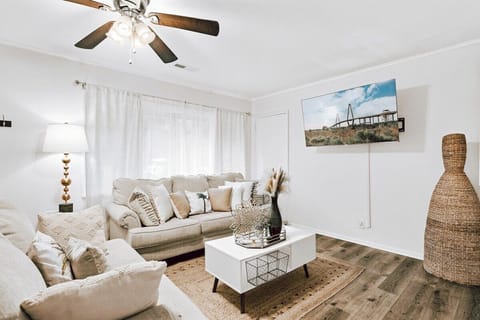 Living room with Roku TV