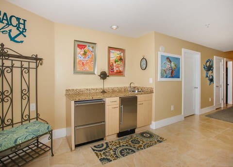 Wet bar/ice maker, wine cooler