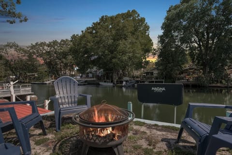 We just added a brand new fire pit & patio chairs...come & enjoy it!