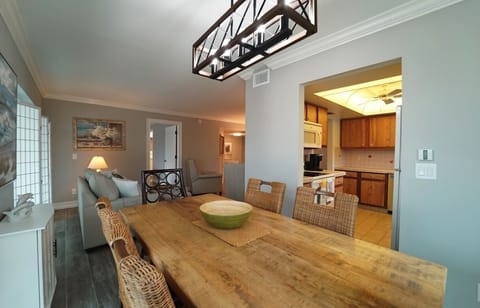 Newly renovated dining area with seating for six