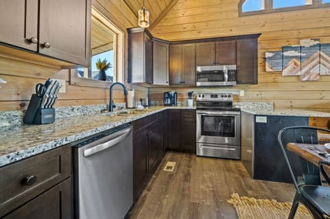 Our kitchen is fully equipped with the appliances and cooking essentials you need for a relaxing and delicious stay.