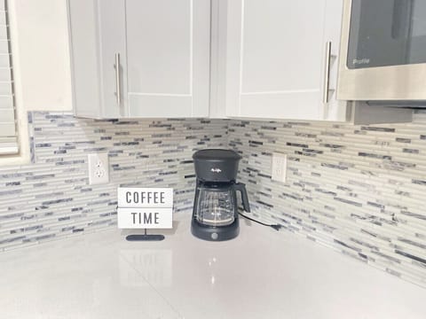 We provide all the fixings for your morning cup of coffee/tea