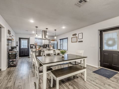 Dining and kitchen space
