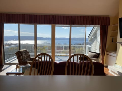 Looking out from kitchen 
