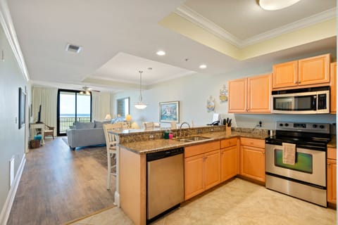 Gulf Front View Kitchen