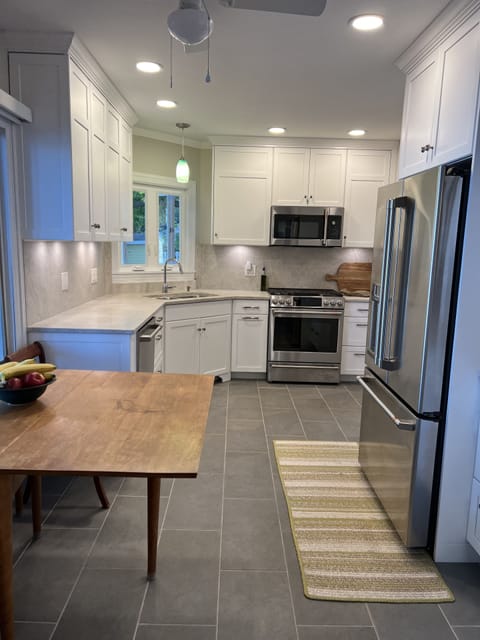 Fully renovated kitchen with all new stainless steel appliances
