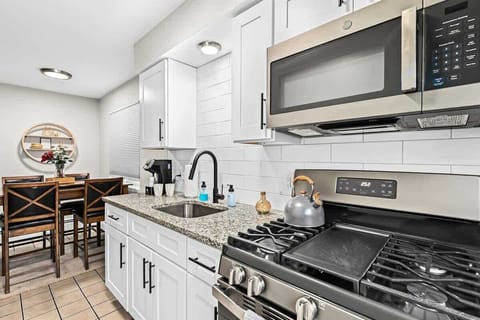 Kitchen has new, modern appliances