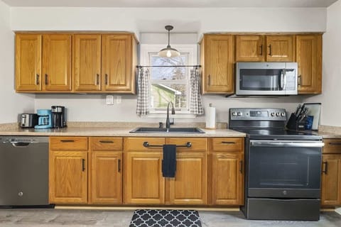 Modern appliances and coffee station