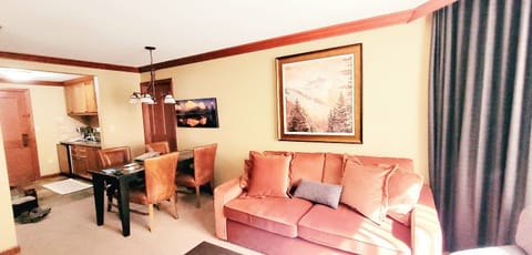 Trey's spacious living, dining room area, HD TV, Premium Cable/HBO, fireplace