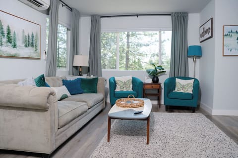 Living room filled with natural light