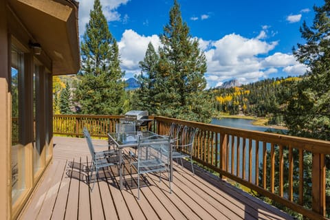 Upper Deck overlooking Columbine Lake with amazing views of Mt Engineer and Spud Mountain