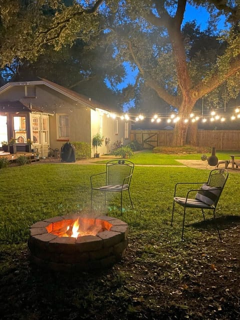 Create lasting memories by the firepit at Twin Oaks Cottage 