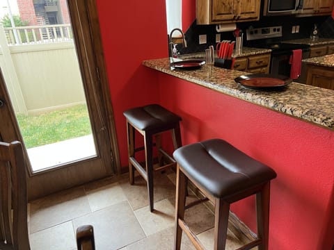 Stools at breakfast bar 
