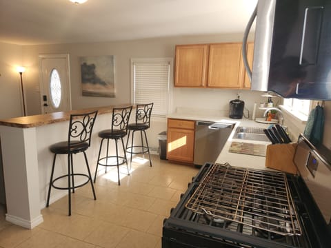 3 Barstools and Counter Dining Area
