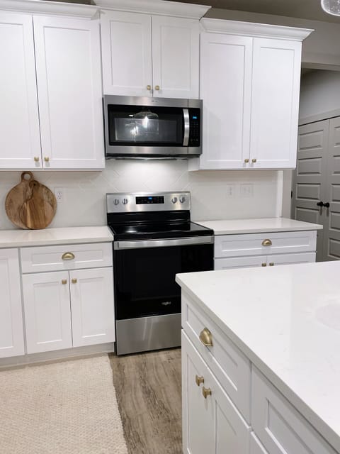 New microwave, oven and stove.