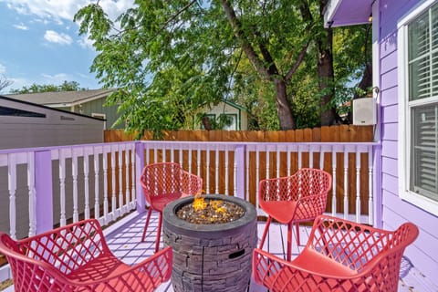 Firepit and outdoor seating for cozy nights