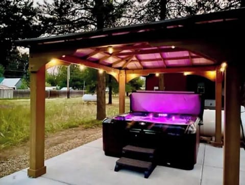 Brand new hot tub with covered gazebo