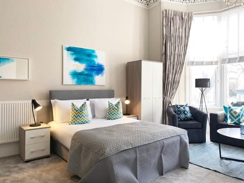 Enjoy plenty of rest on our luxurious King Size bed with hotel quality linens.