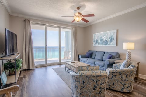 Gulf front living room.