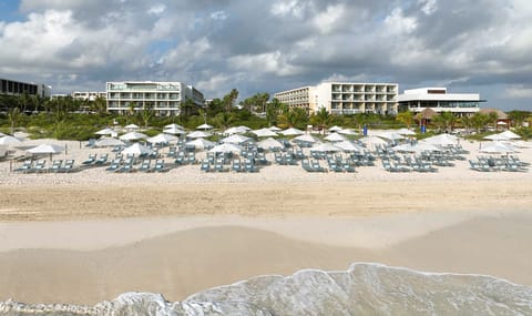 Beach with beach service