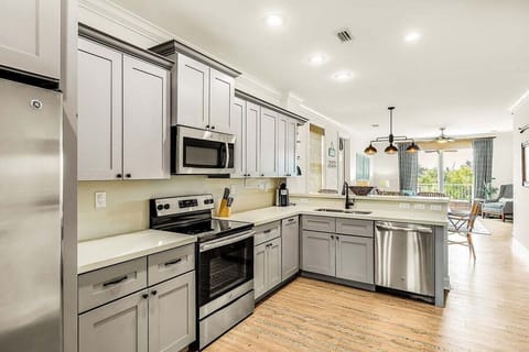 Modern comforts: Fully equipped kitchen for culinary adventures.