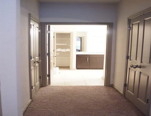 Larger bedroom hallway