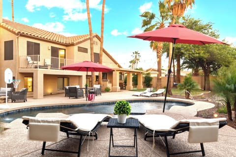 Relax by the pool after a day golfing or shopping.