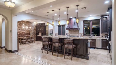 6 person dining room off the kitchen for a convenient dining experience