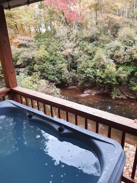 view from hot tub