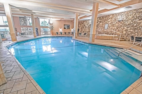 Dive into the serene indoor pool for year-round relaxation.