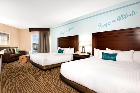 Gather and relax with roomy beds and inviting lounge seating.