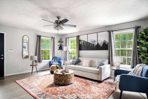 Our spacious living room is a great place to gather with family, friends and small groups for a family game night or catching up.