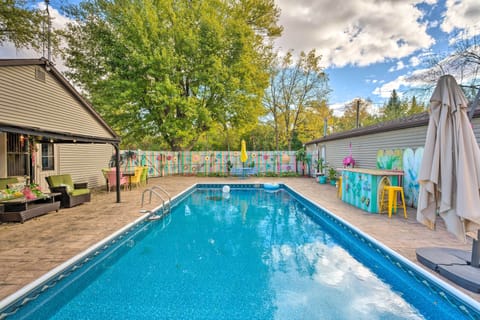 Gated Patio | Seasonal Pool (Closed Until May 1) | Bar | Covered Lounge Seating