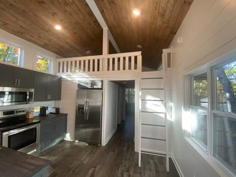 Kitchen, Loft ladder, & hallway