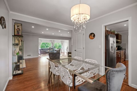 Dining Room (extra seating - folding table and benches are in the coat closet)
