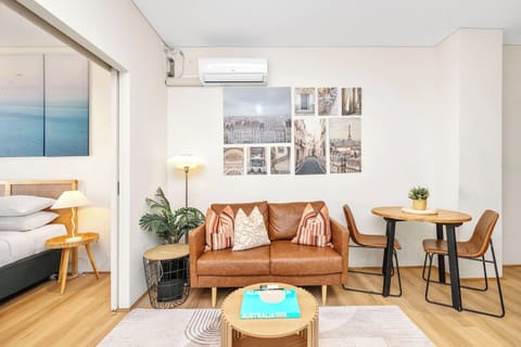 Kick back on the comfortable sofa, enjoy the AC, and soak in the charming décor. 
