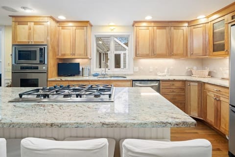 Counter stools at the kitchen island