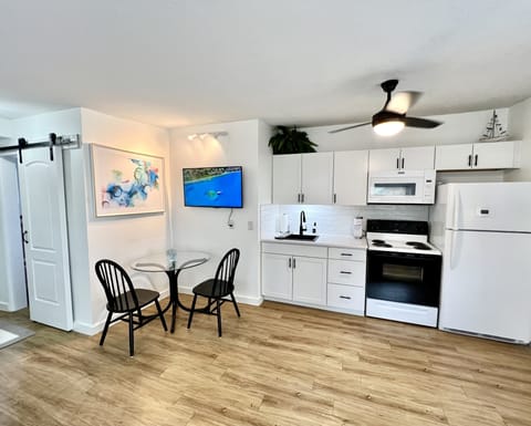 Elegantly lit and decorated dining space.