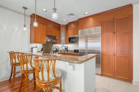 Room for three at the bar.