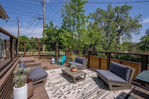 Front patio along the seasonal creek