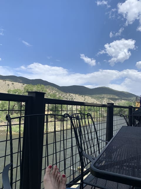 Kick up your feet and enjoy the water sounds of the river